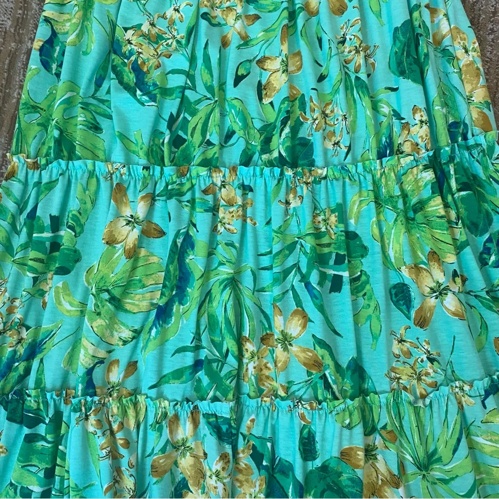 Emma & Michelle Spaghetti Strap Tiered Floral Dress XL - Image 4