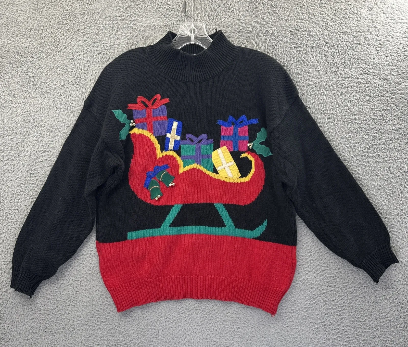 Vintage Jordache Knit Christmas Sweater Holiday Retro 90s Ugly Women's Large - Image 1