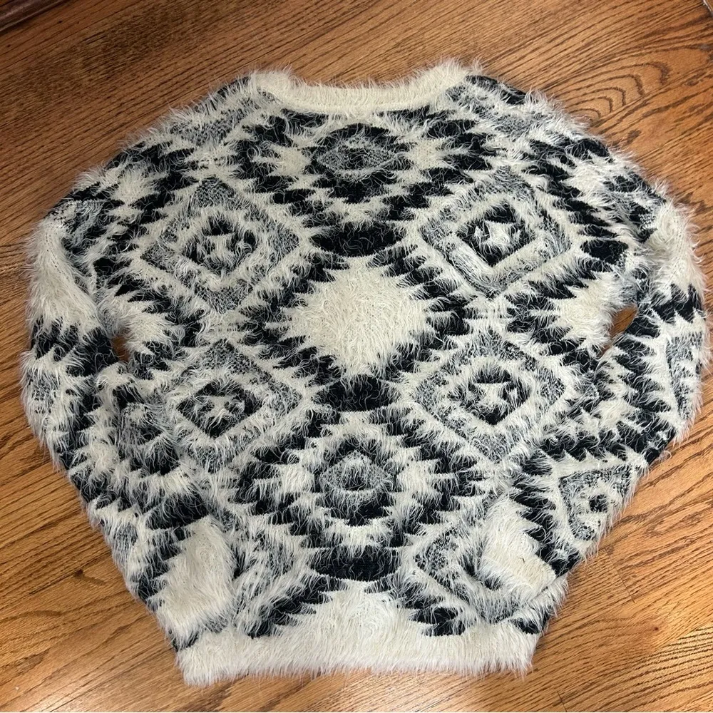 Staring At Stars Urban Outfitters BOHO Fuzzy Eyelash Aztec Pattern Sweater - Image 10