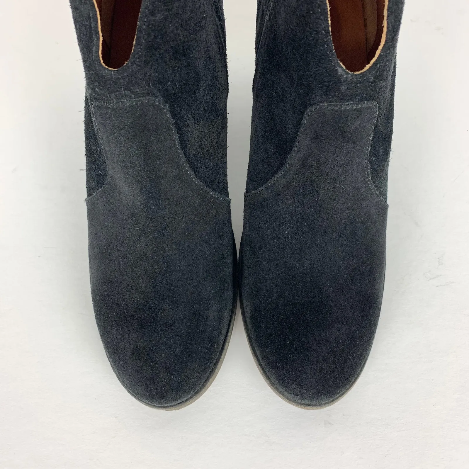 Frye Womens Nora Zip Short Booties Black Suede Ankle Side Zip Closure Size 7.5 - Image 7