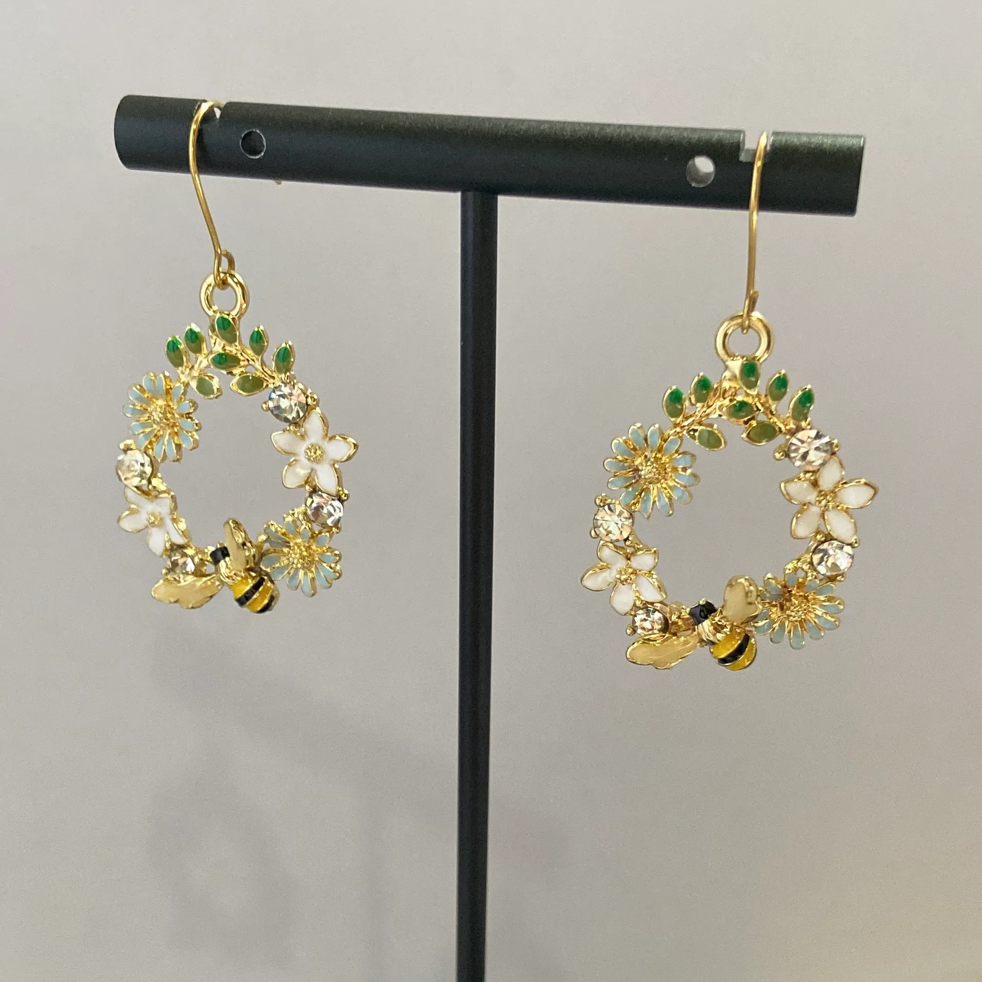 Honey Bee Flower Dangle Drop Earrings for Women,Bee Earrings,Flower Earrings,Fashion Jewelry Women Gifts Multi - Image 6