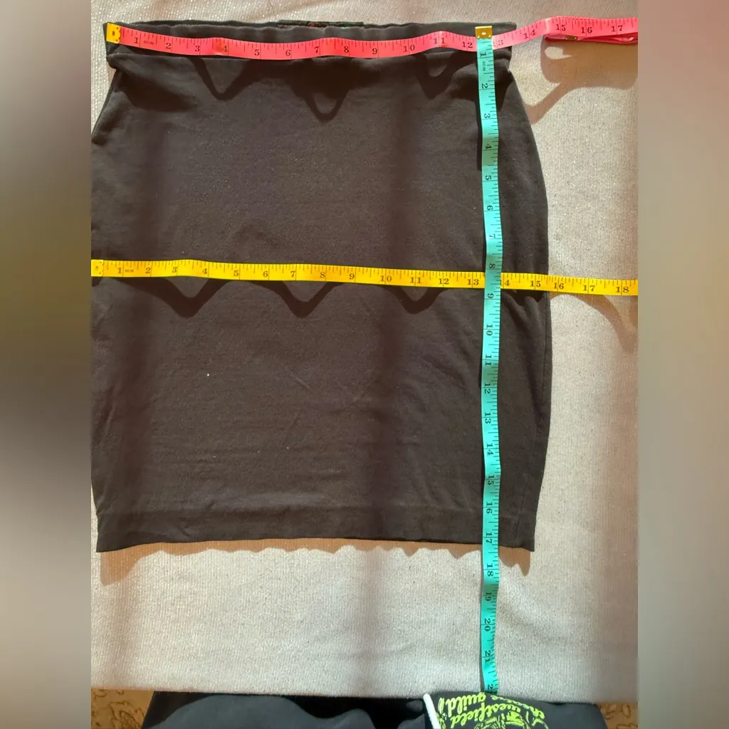 True 80s Vintage Tripp Black Mini Skirt Sz S - Image 6