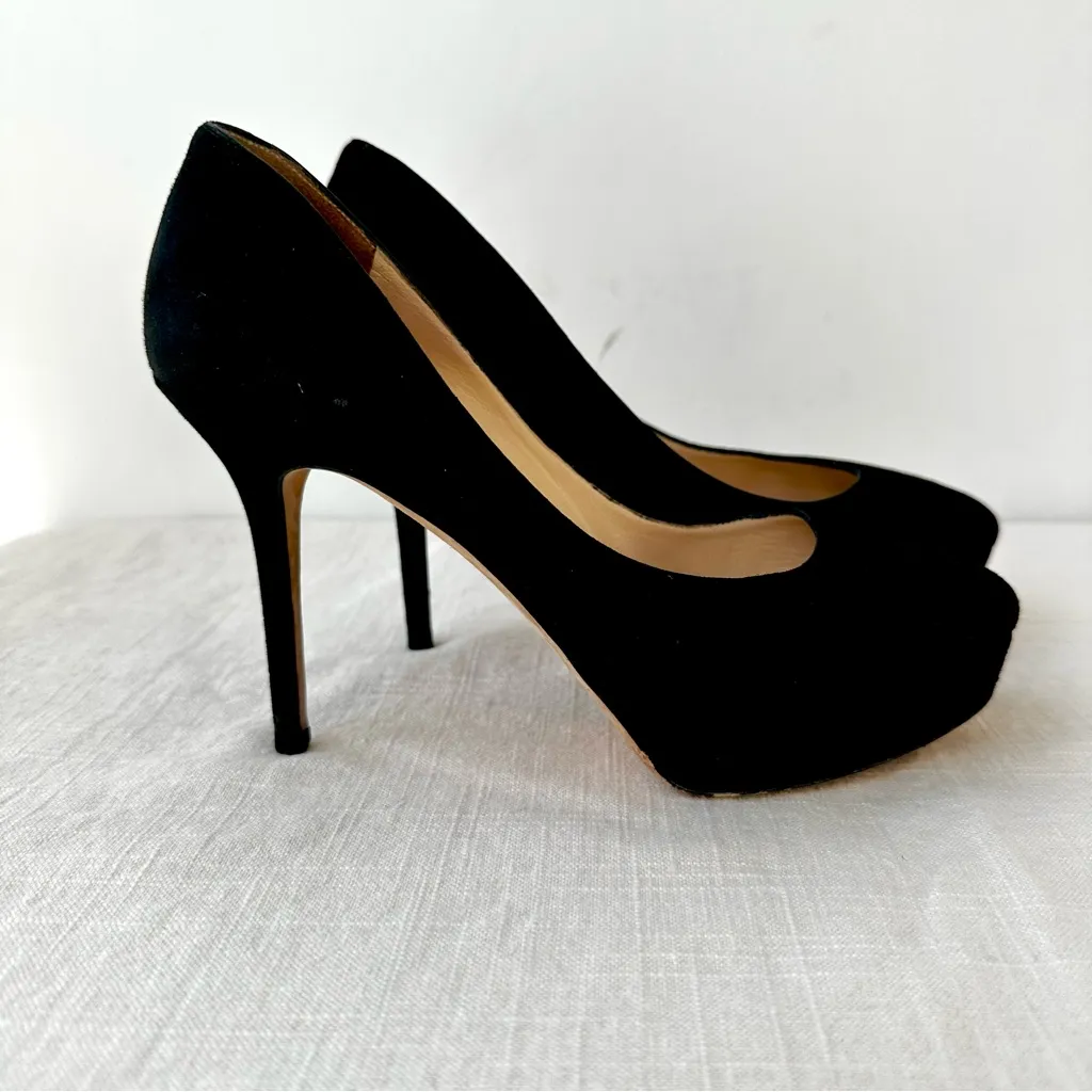 Jimmy Choo Ellis 120 suede platform pumps Black Luxury‎ Leather size 36.5 - Image 11