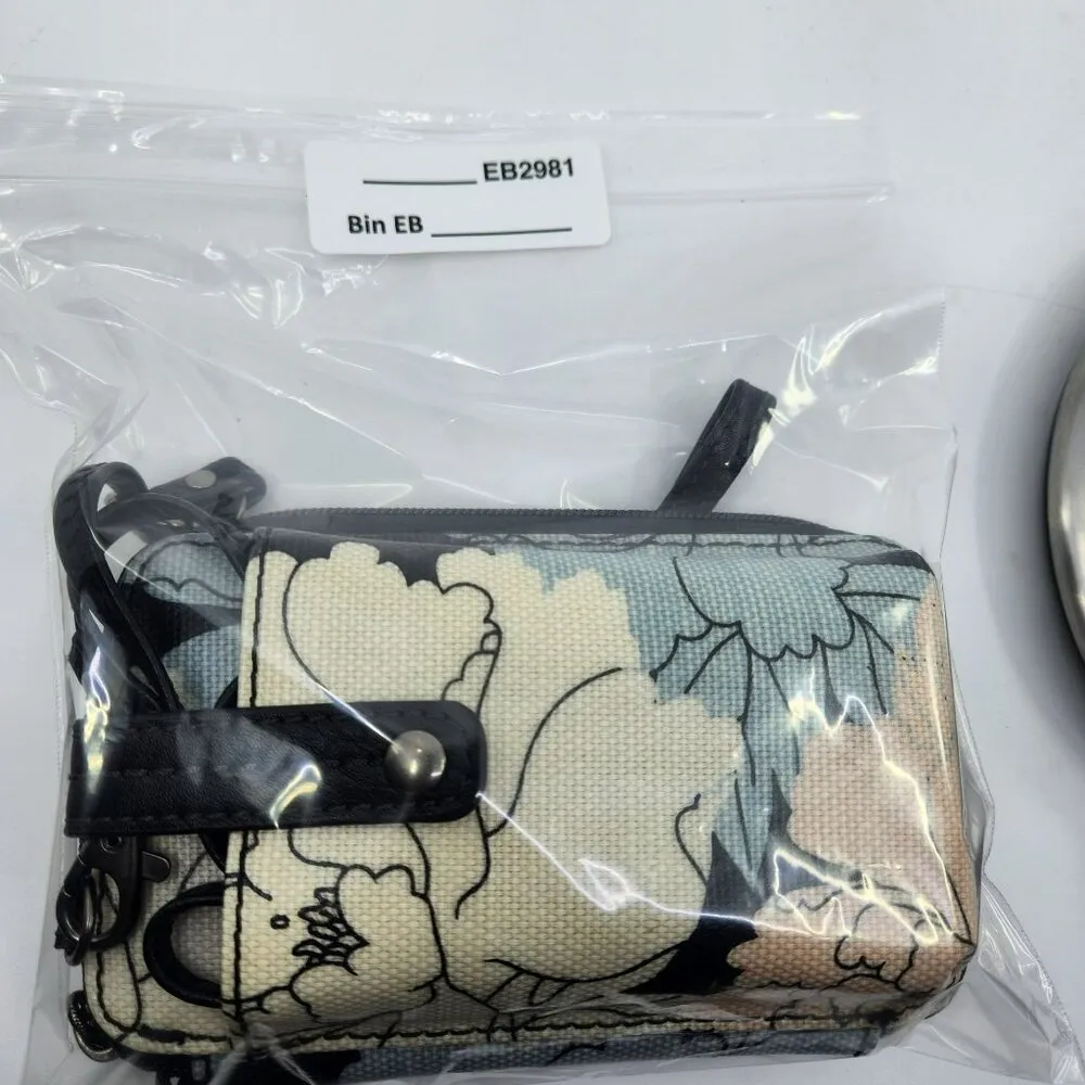 Sakroots Duo Wristlet & Crossbody Travel Bag Smartphone Artist Circle Peony - Image 12