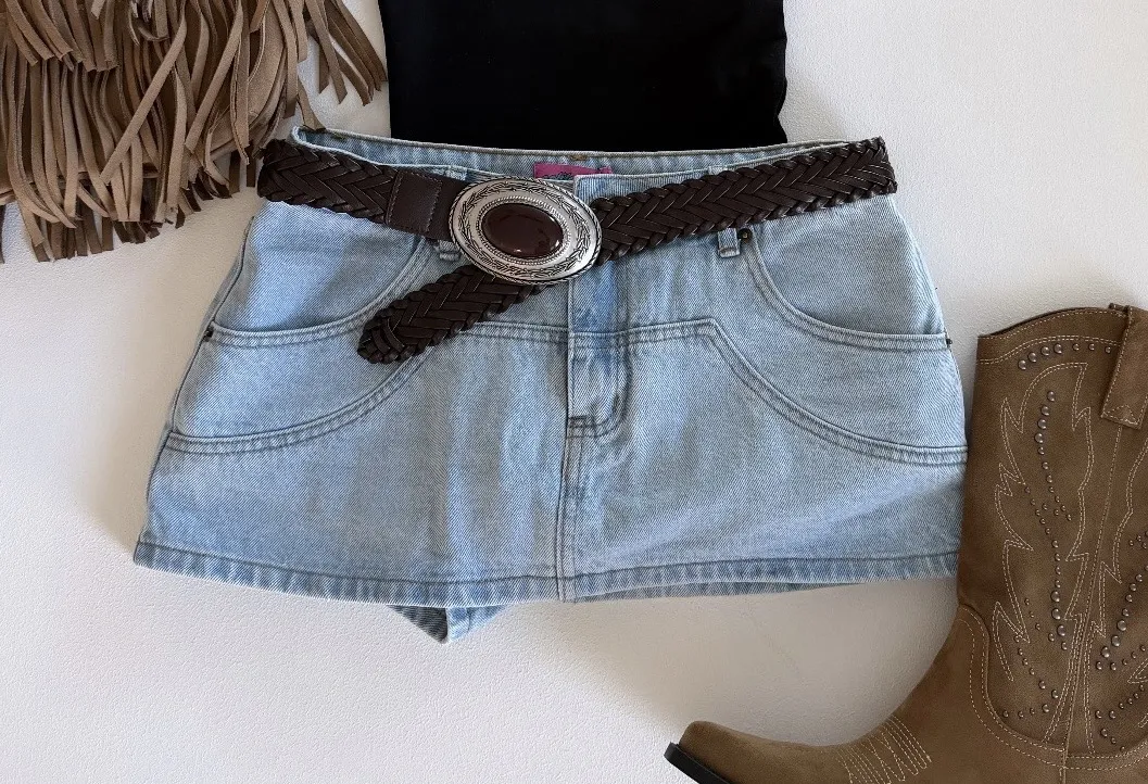 Edikted  Mini Skirt Denim - Image 8