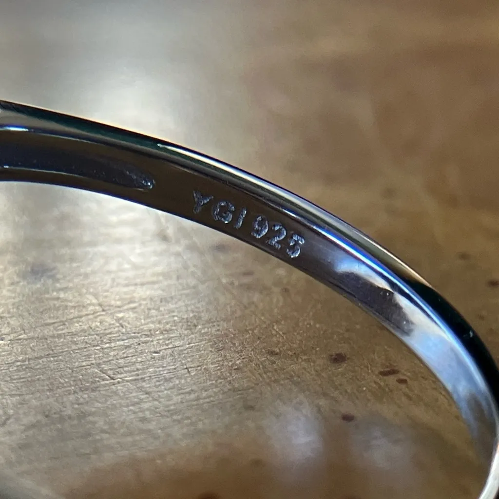 Natural Black Spinel Sterling Silver Ring Size 10 - Image 7