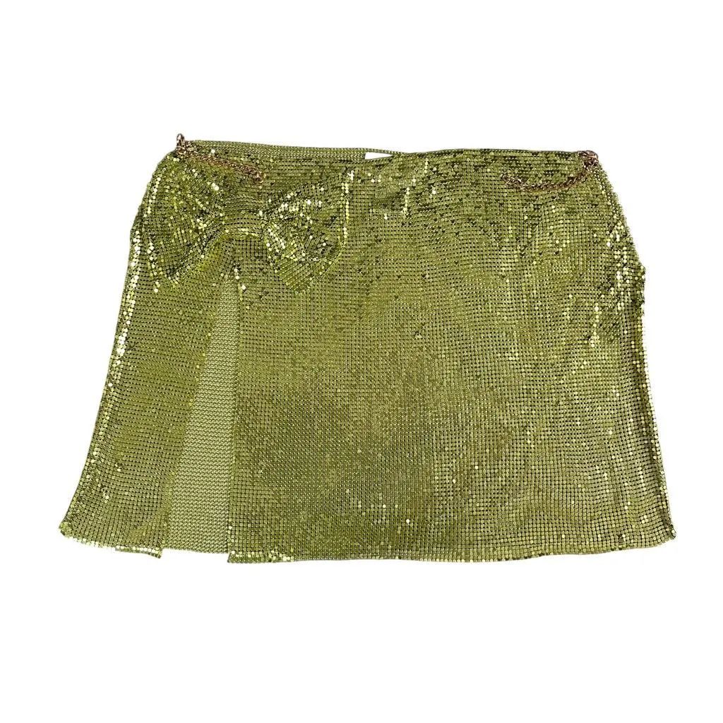 Repaired - Lovers and Friends Silverlake Mini Skirt‎ in Pear Green - Image 2