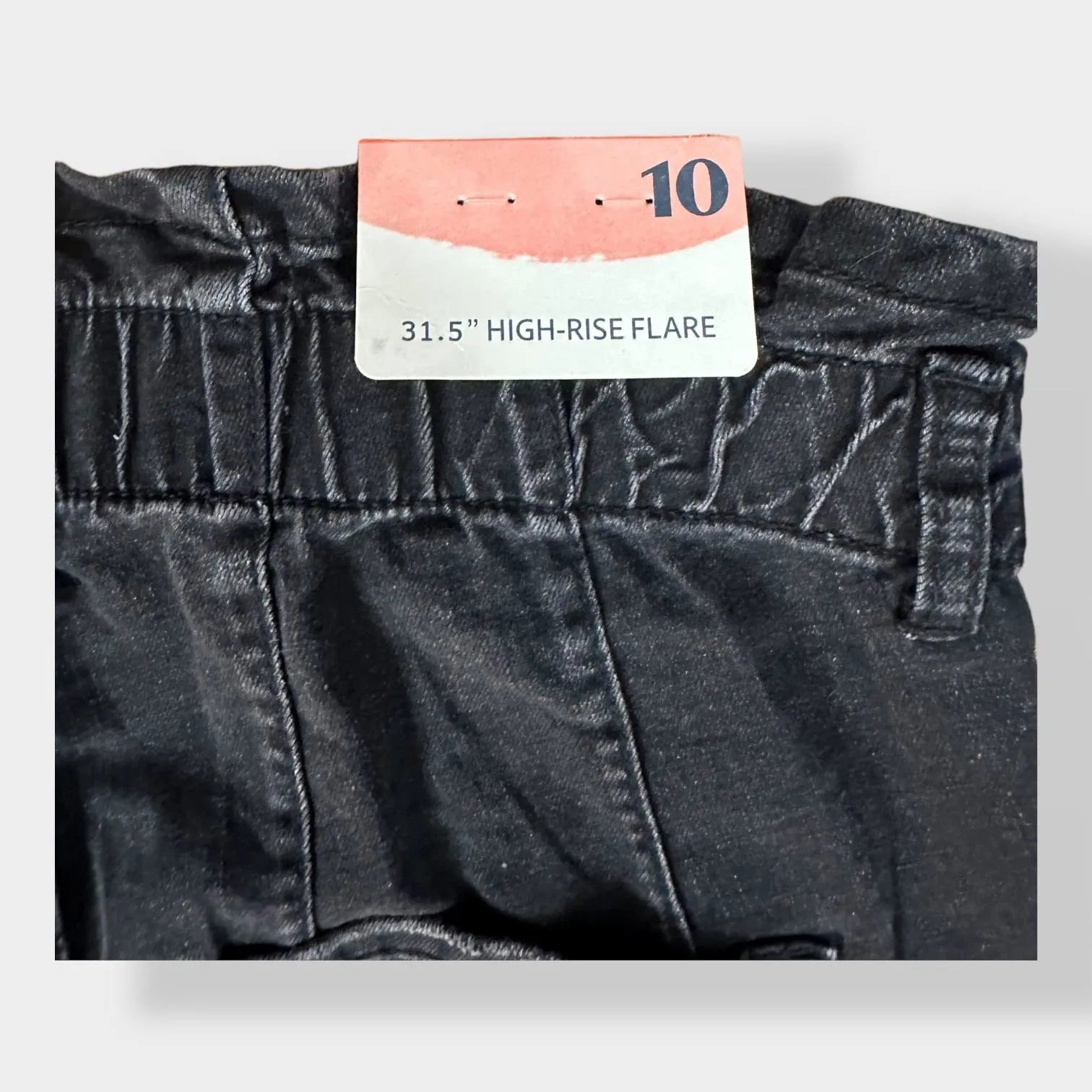 Arula NWT High Rise Flares in‎ Midnight Size 10 Black - Image 12