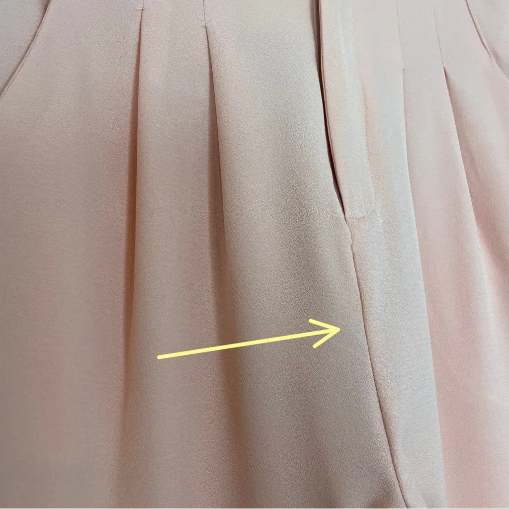 Pins and Needles Pleated Pants Cropped Ankle Size 4 Slacks Trousers Pink‎ Peach Pink - Image 9