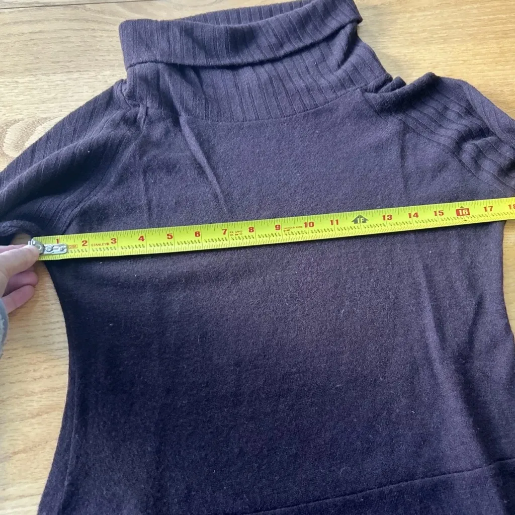 House Of Spy Mini Dress Turtleneck Size Large Made In Canada Cowl Neck Brown - Image 5