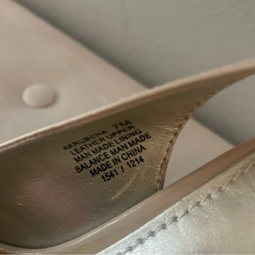 Anne Klein Women's Peep Toe Slingback Heels - Cream Beige Lace Ankle Platform 7 - Image 7