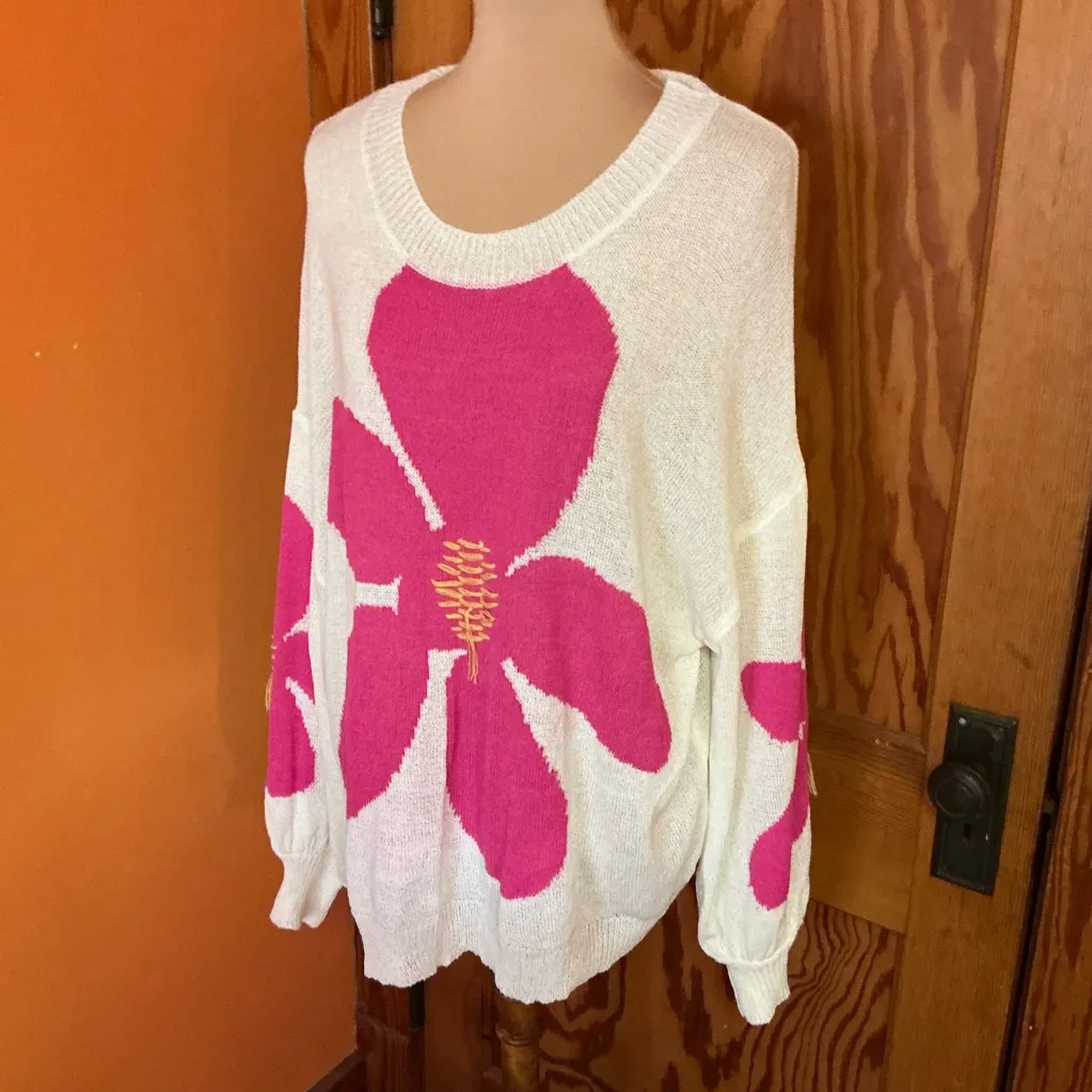 POL Bright Flower Beachy Sweater - Image 10