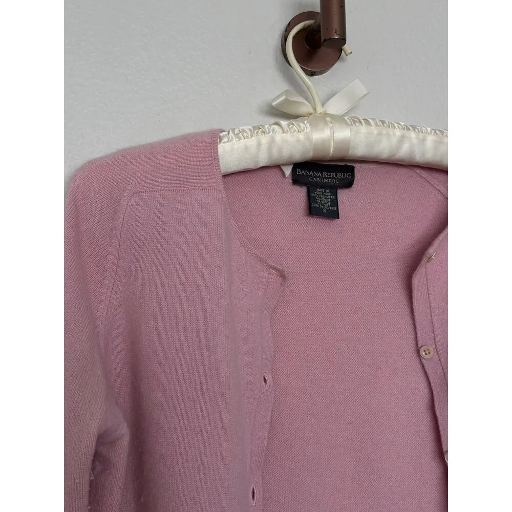 Vintage Banana Republic XS Cashmere Lilac Baby Pink Purple Coquette Balletcore - Image 9
