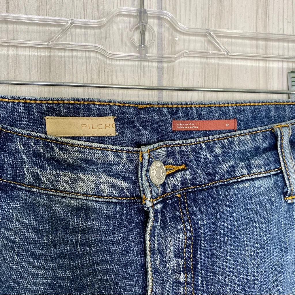 Anthropologie Pilcro The Heritage Boyfriend Distressed Busted Knee Jeans size 32 - Image 13