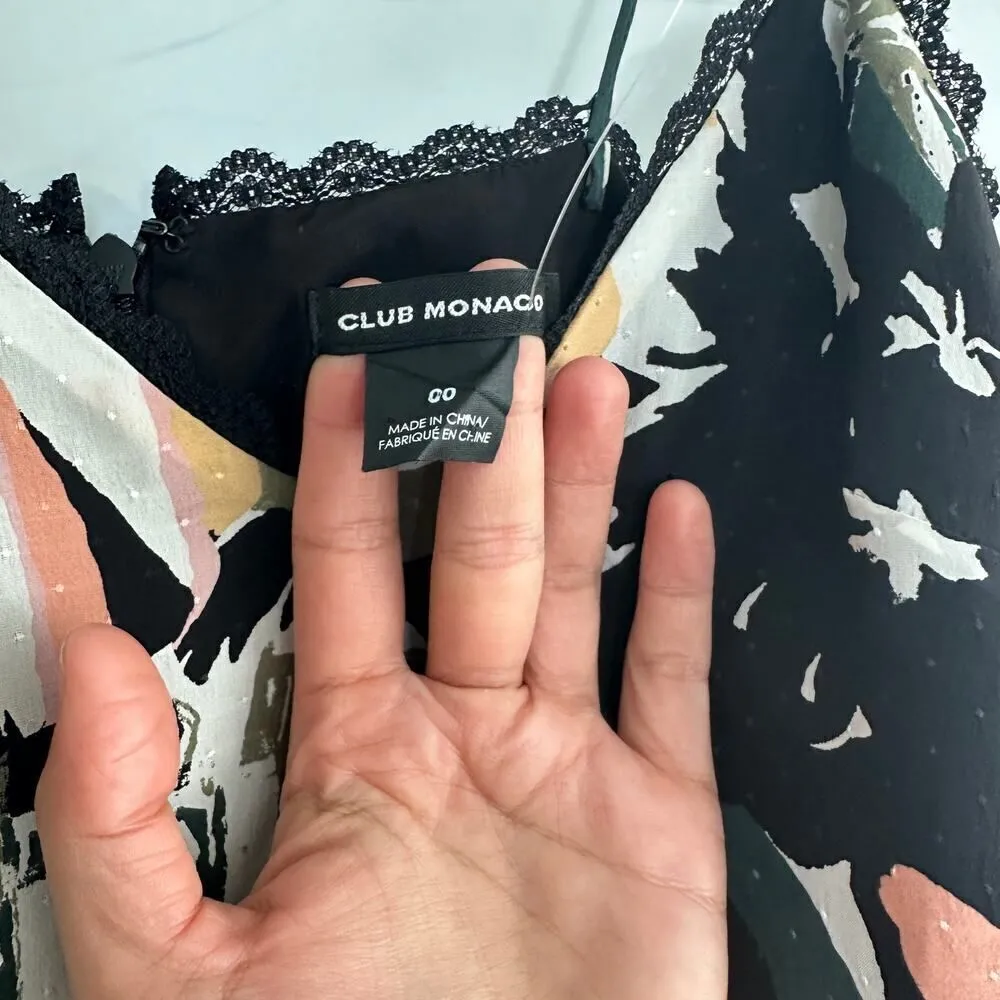 Club Monaco 100% silk floral slip dress - Image 7