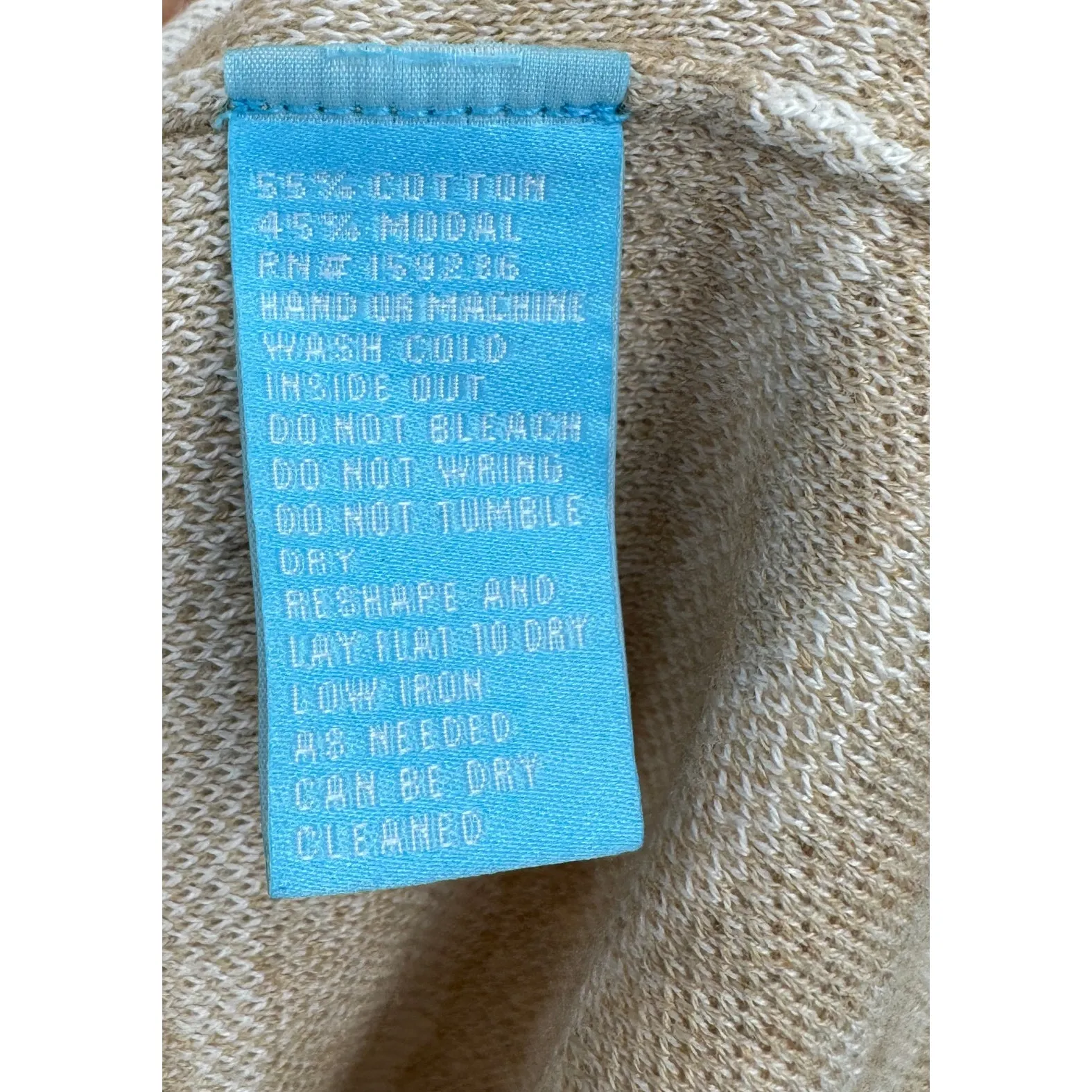 J. McLaughlin Morrison sweater XL animal print modal blend oatmeal white NEW - Image 6