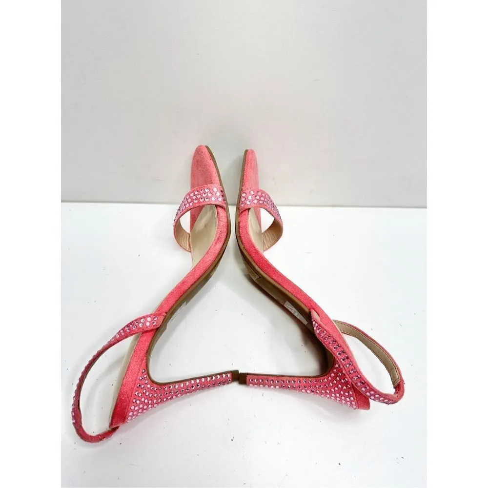 Marc Fisher  Sandals Womens Size 7.5 Betila Slingback Heels Rhinestone Accents‎ - Image 7