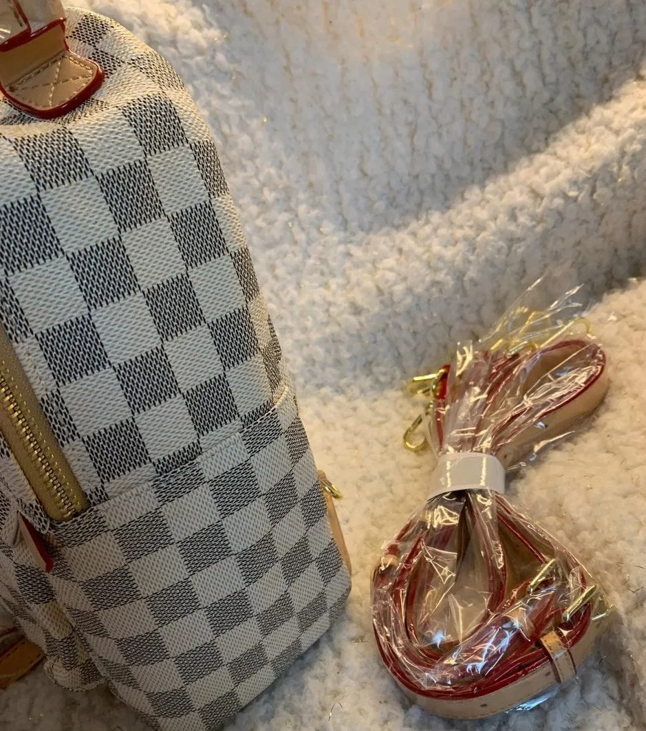 Daisy Rose Checkered Mini Backpack - Image 5