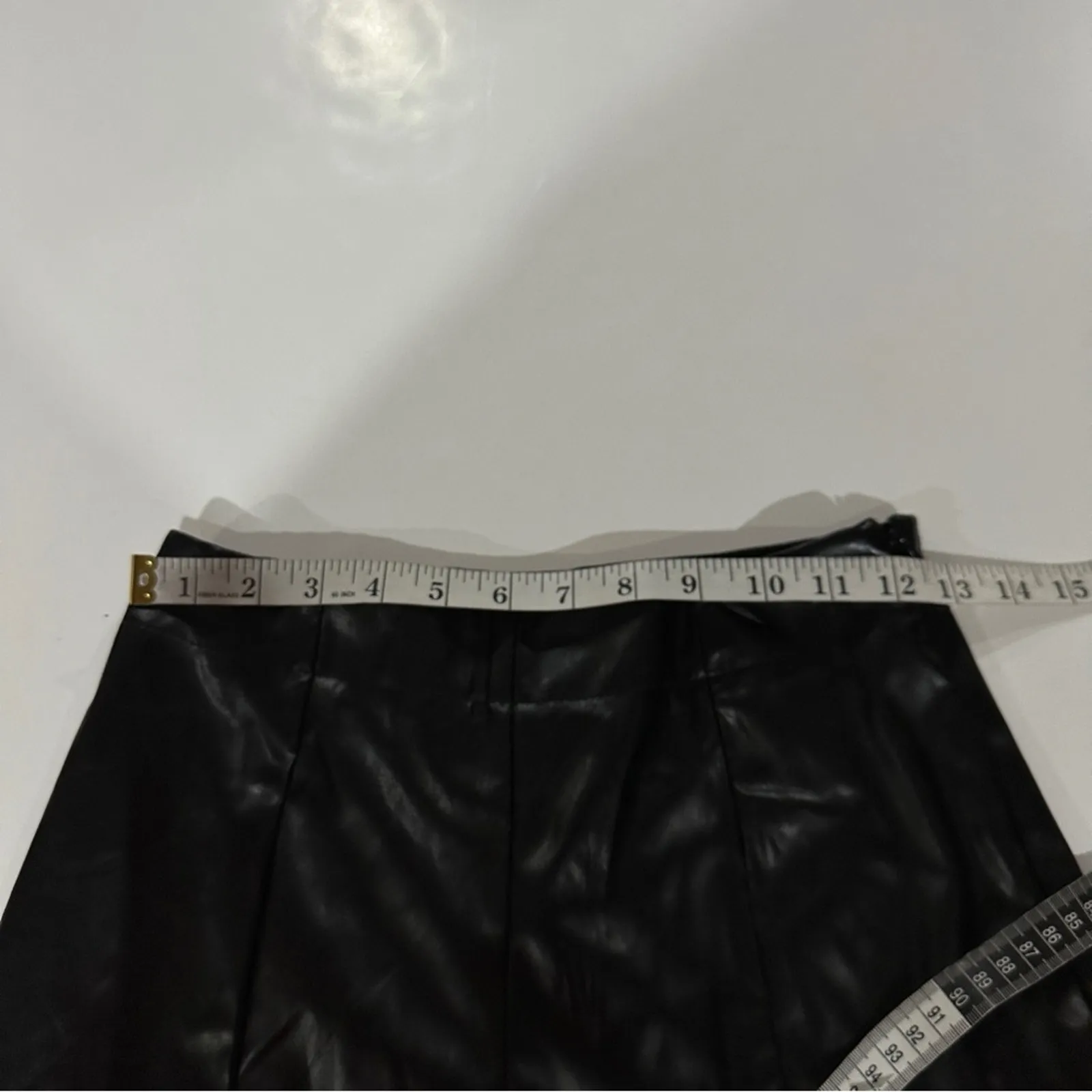 SBetro Suzanne Betro Faux Leather Front Slit Skinny Pants Size S‎ - Image 10