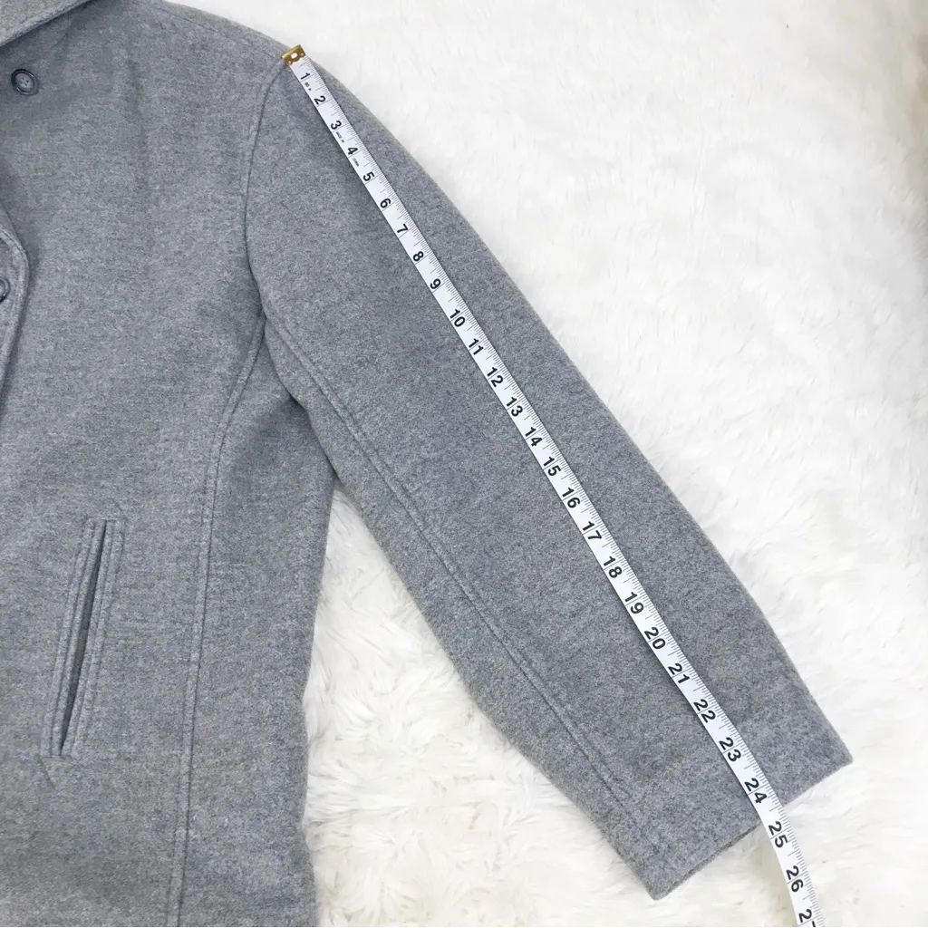 LIZ CLAIBORNE Gray Wool Cashmere Peacoat Jacket Size XL Double Breasted Winter‎ - Image 9