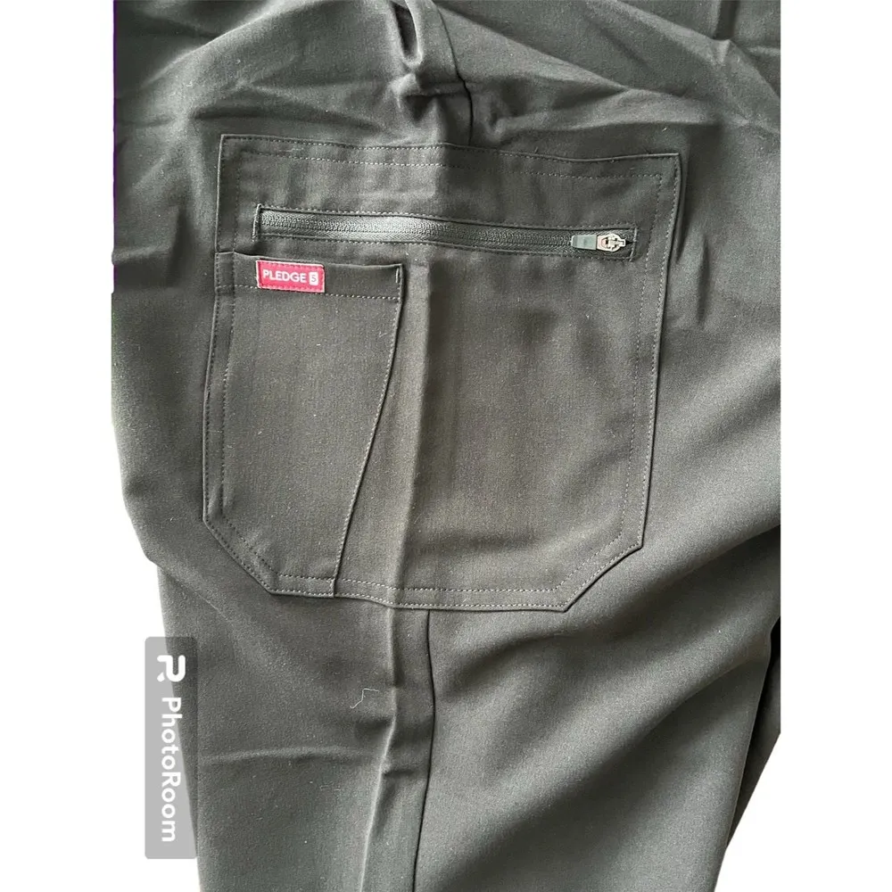 Pledge 5 Black Burgundy Colorblock Jogger Scrub Nursing Medical Pants sz 4XL NEW - Image 5