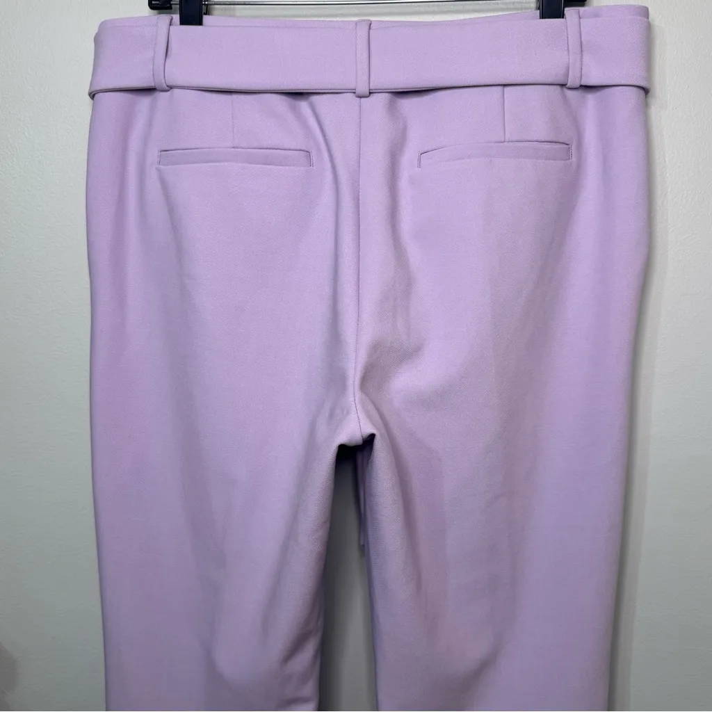 LOFT Marisa Slim Tie Waist Ankle Pant Dress Pants Lavender Size 12 - Image 8