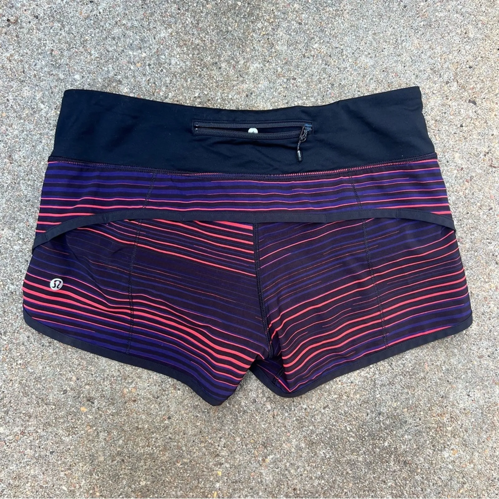 Lululemon Run Speed Shorts Red Blue Stretch - Image 3