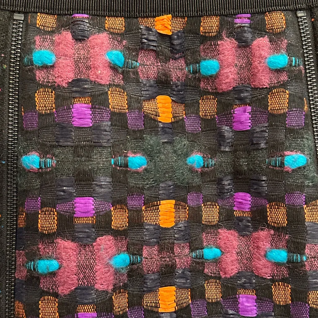 Milly Black Exposed Zippers Mini Skirt Southwestern Chic Contemporary Size 0 XS - Image 9