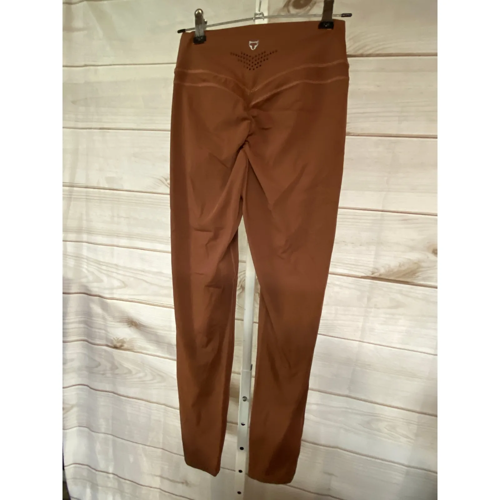 NWOT Women's TomTiger Size S Brown High Waisted Ankle Length Leggings Athleisure Size L - Image 2