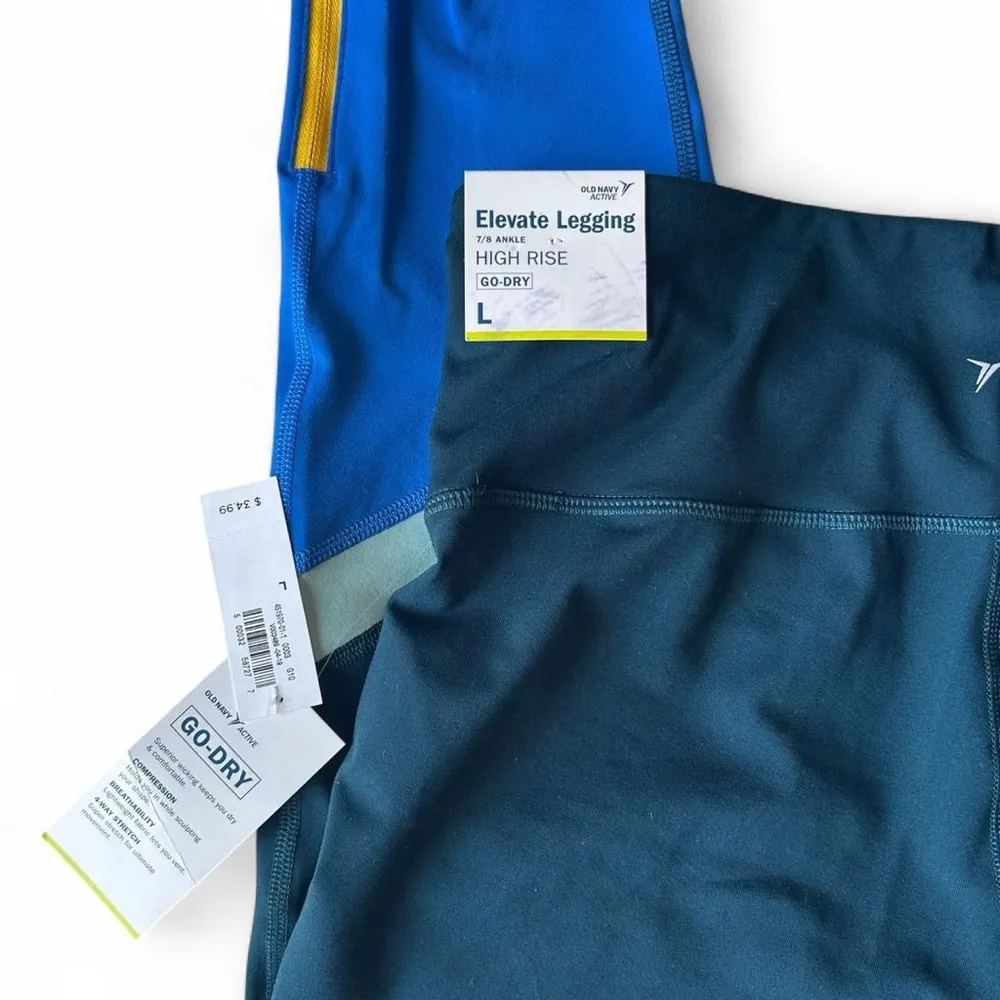 NWT- Old Navy Work Out Pants. Color Block / Sz- L - Image 5