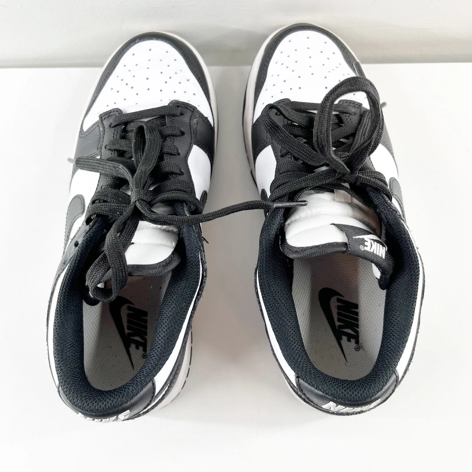 Nike Dunk Low Top Lace Up Shoes Sneakers Panda Black White 6 - Image 6