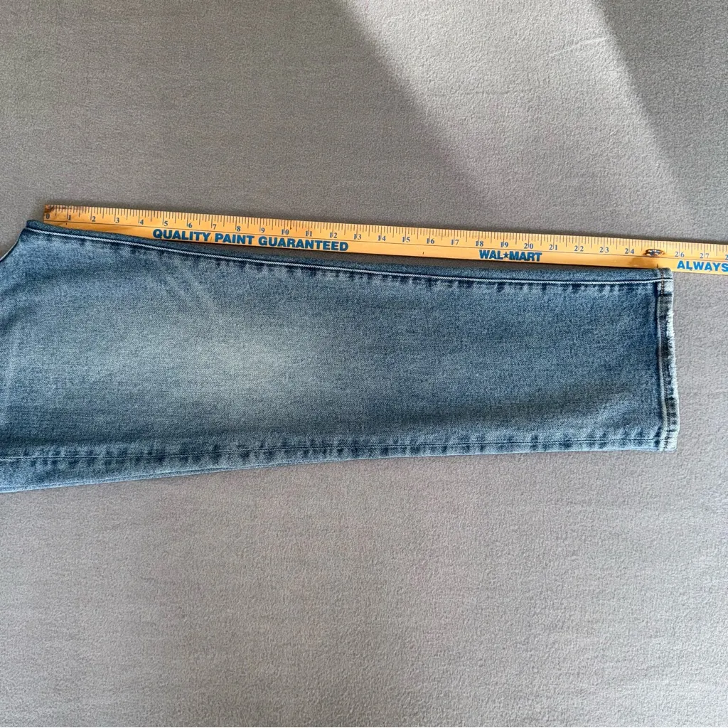 Pistola Button Fly High Rise cropped distressed Jeans Cotton Edgy Baddie 28 - Image 9