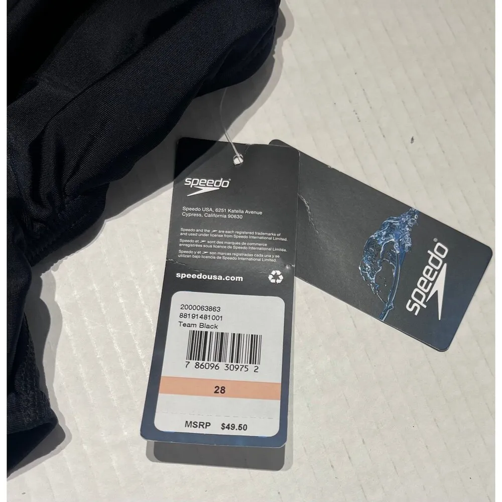 Speedo Pro LT Super Back Swimsuit  Size 2 (28) Black New With Tags - Image 4