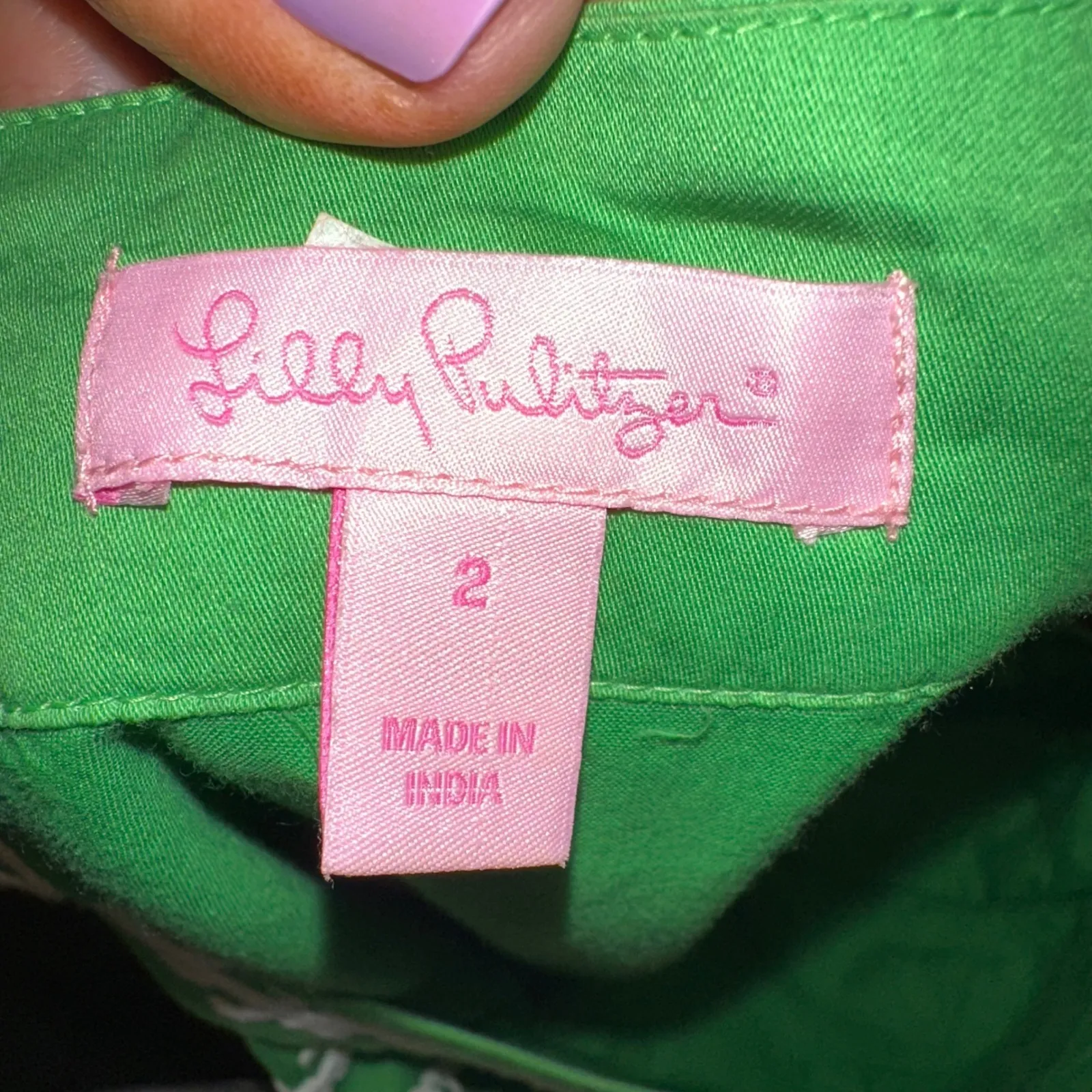 Lilly‎ Pulitzer Jacqueline Paisley Embroidered Green Dress Sleeveless Size 2 - Image 5