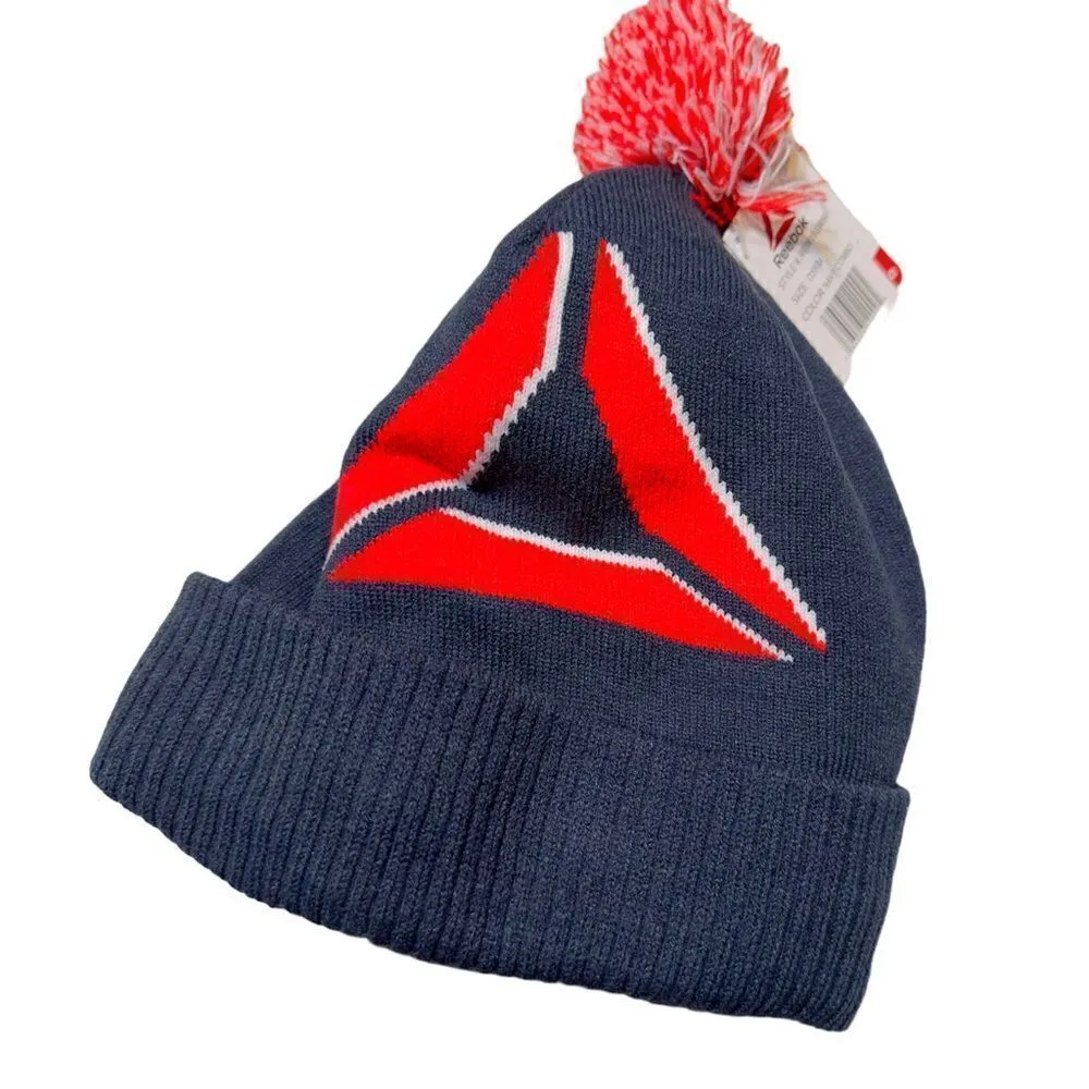 Reebok Unisex Pom Pom Beanie Hat Size One Size - Image 2