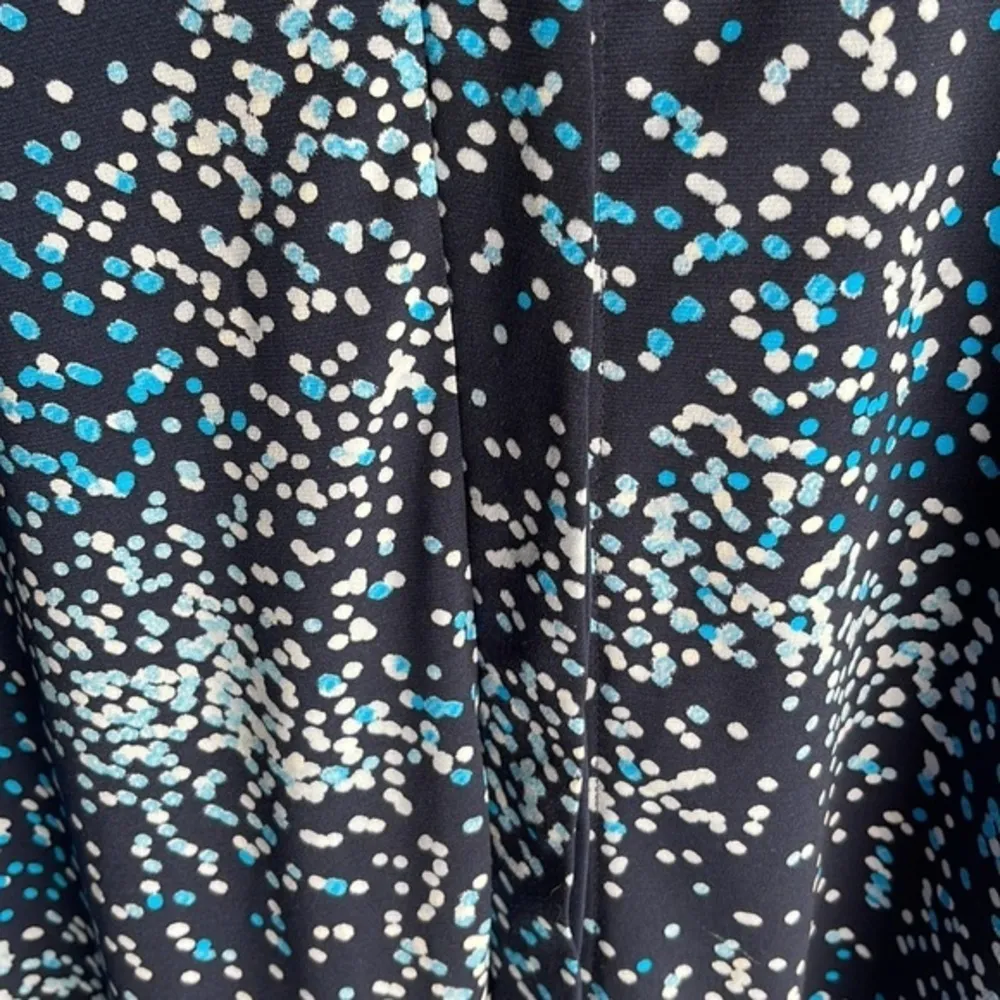 Croft & Barrow Navy Teal Black Dotted L/S Blouse XXL EUC #5660 - Image 6