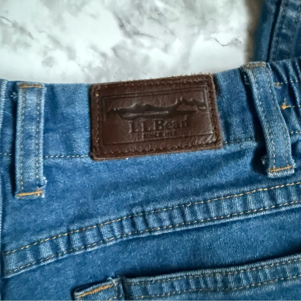 LL Bean Blue Denim Jeans Size 12P - Image 5