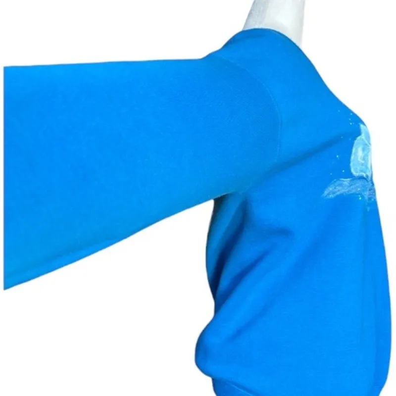 Vintage 90s Lee Blue Bunny Rabbit Graphic Crewneck Sweatshirt Made In USA Size M - Image 3