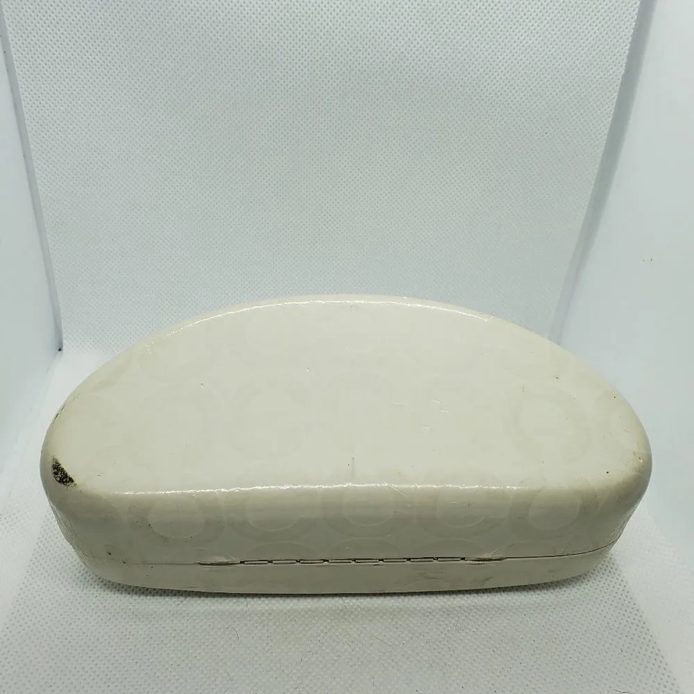 Coach White Sunglasses Case & Brown Cleaning Cloth - Image 6