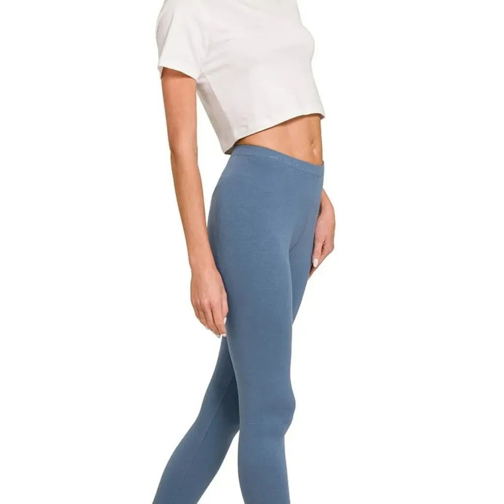 Zenana Cotton Round Neck Top‎ & Legging Set - Image 6
