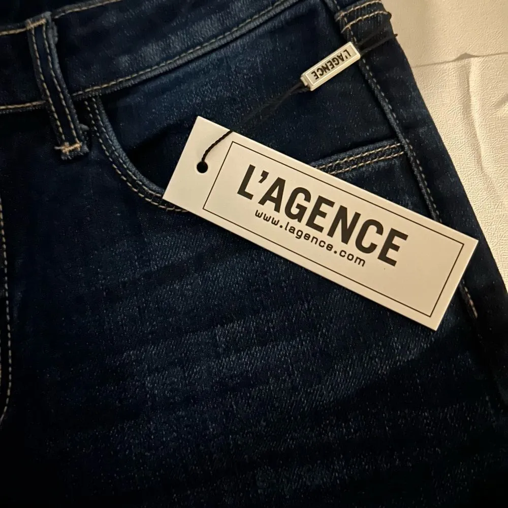 L’Agence Harrison Dark Wash Slim Straight Leg Jeans Size 25 New with Tags - Image 9