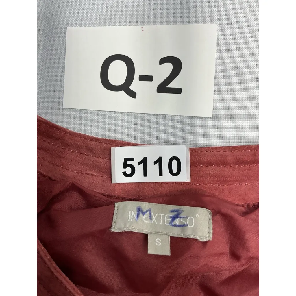 Womans In Extenso Jacket Small Coral Full Zip Pockets - Image 3