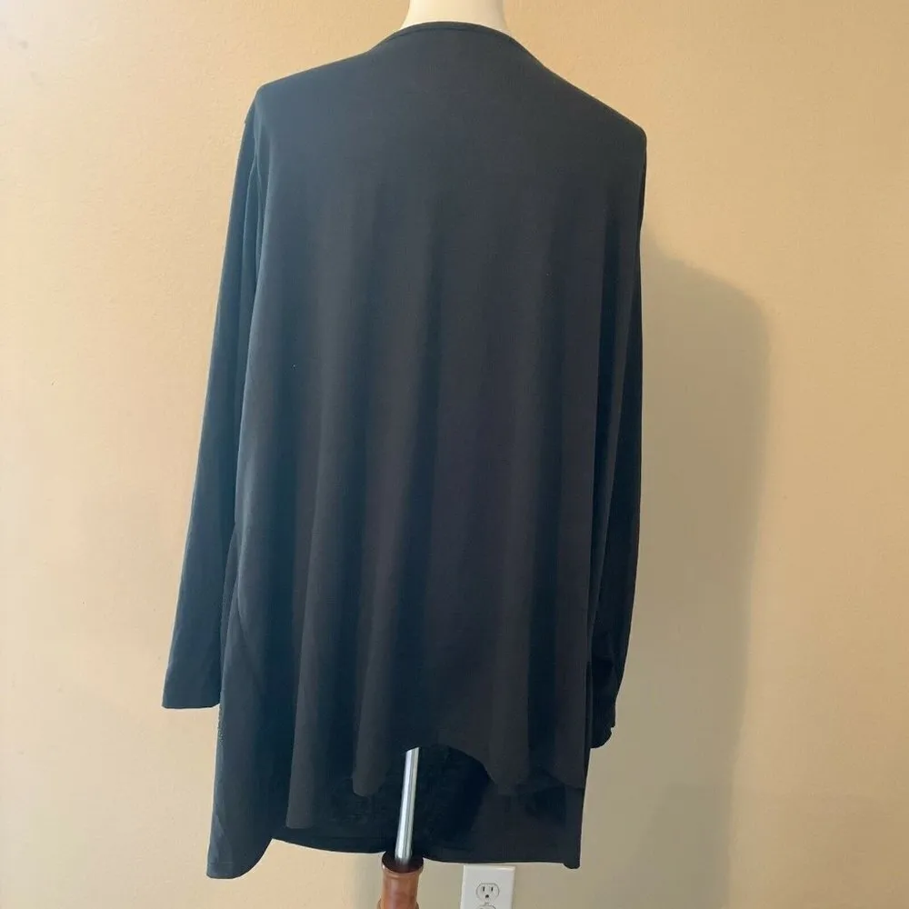 Avenue Black Embellished Cowl Neck Blouse - Image 4