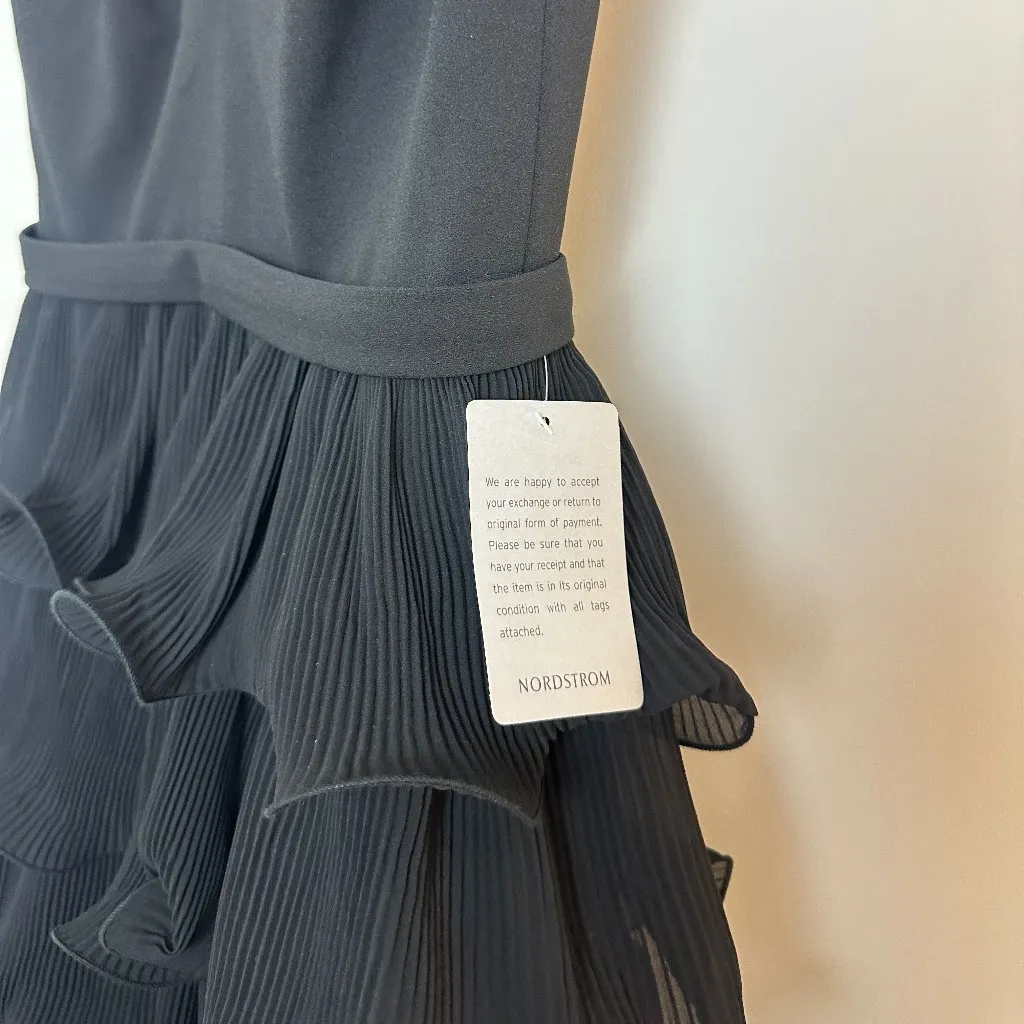 BETSY & ADAM Eleni Tiered Wire Ruffle Gown in Black Size US 6 NWT - Image 7