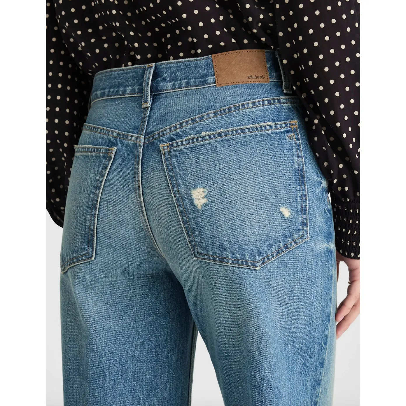 Madewell The Petite Low Slung Baggy Jean Robertson Wash Rigid Blue US 26P NWT - Image 5