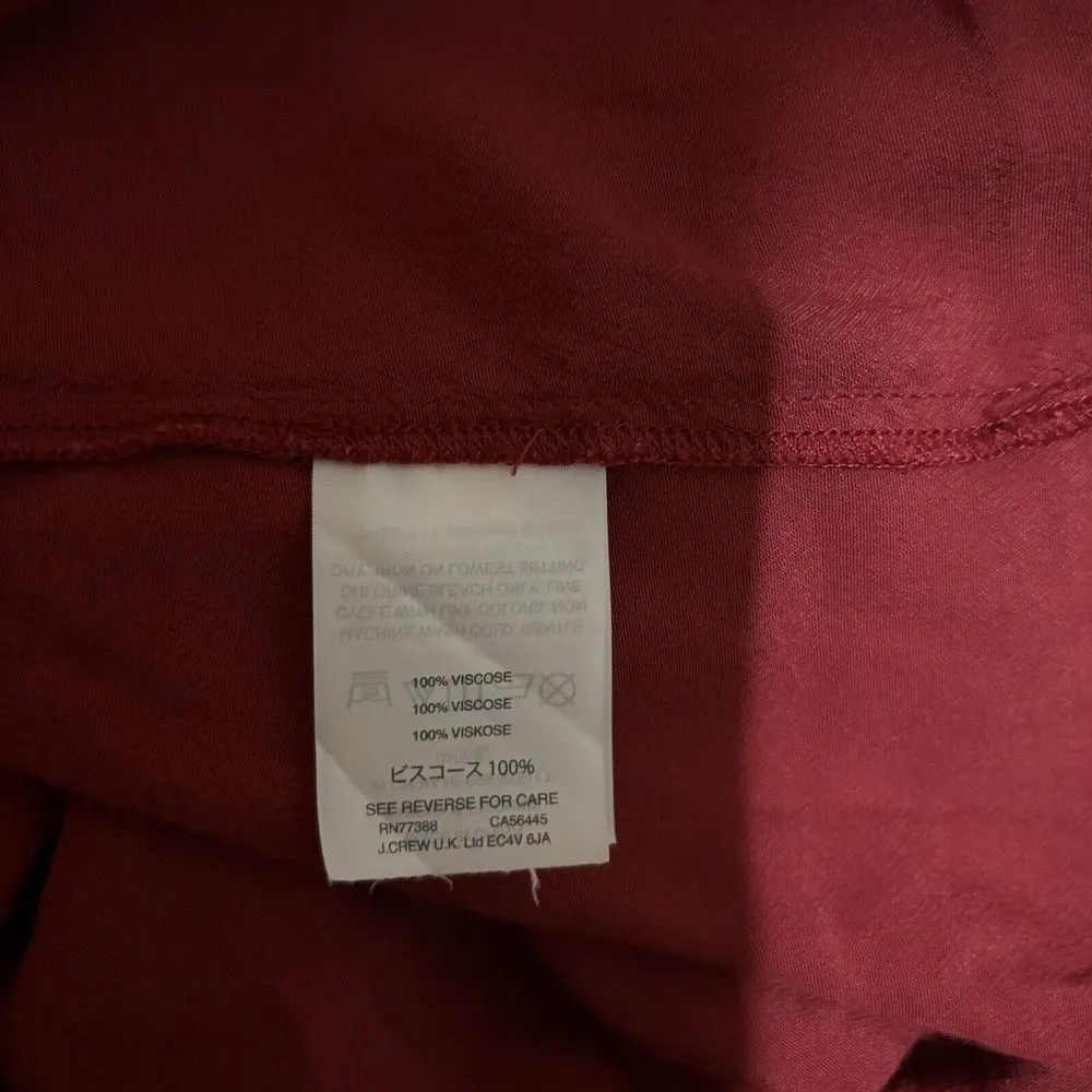 Madewell Dress Womens Medium Red Split Neck Short Sleeve Lined Shift - Image 8