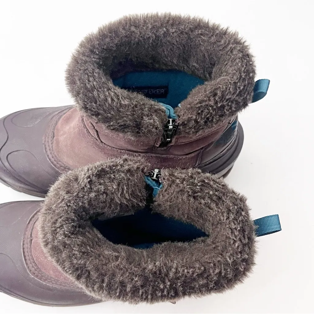 THE NORTH FACE Brown Chilkat lll Heat Seeker Mid Calf Fur Trim Boots Size 8.5 - Image 10