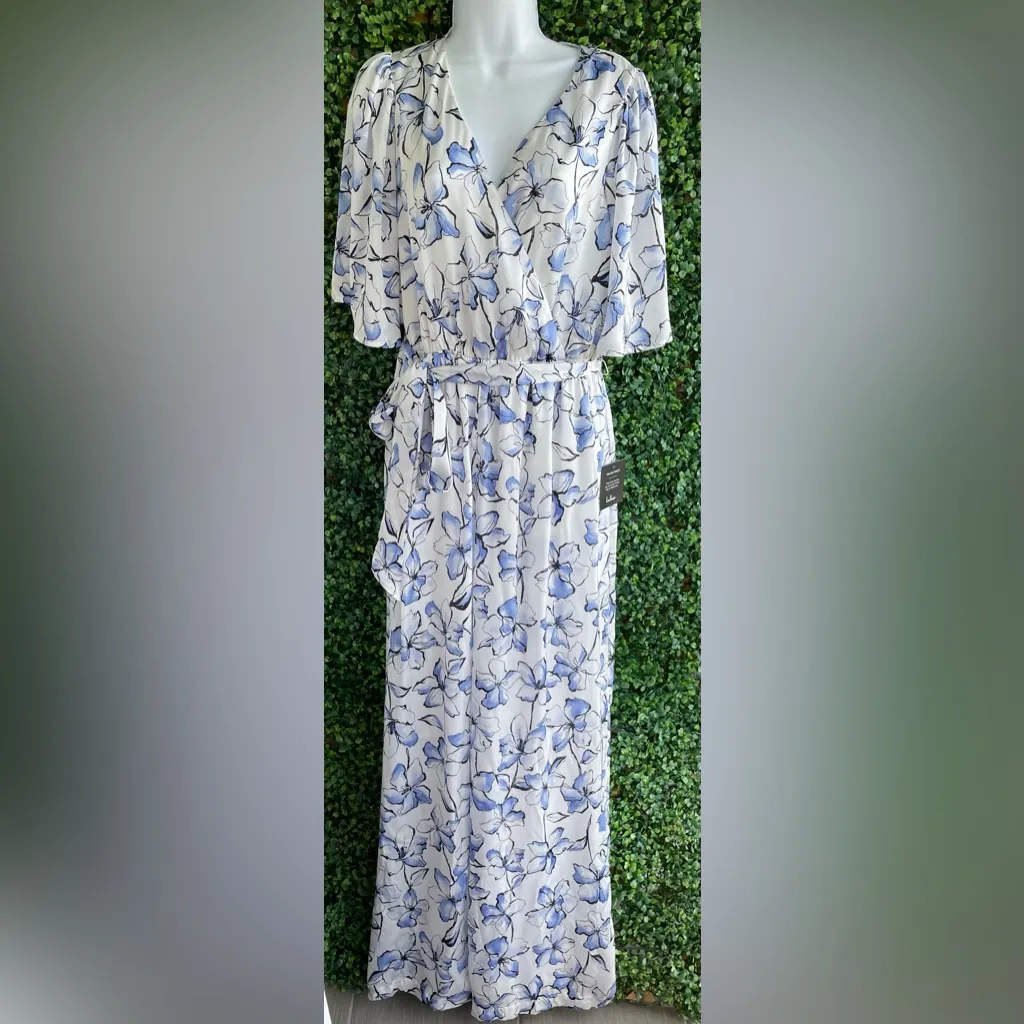 Lulus | True Masterpiece White Floral Print Satin Wide-Leg Jumpsuit - NWT - Image 7