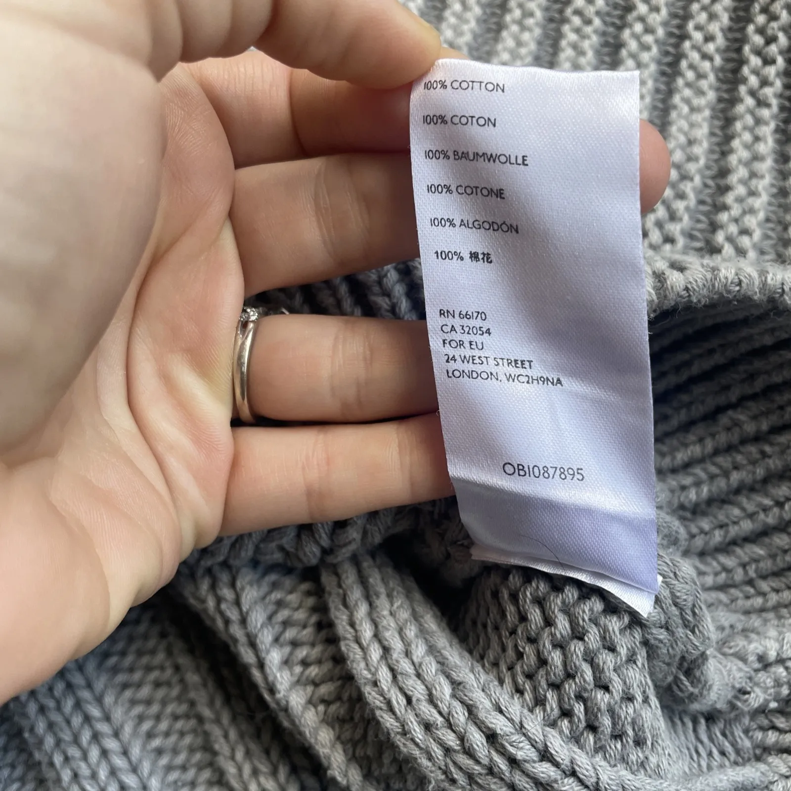 Free People Gray Chunky Sweetheart Sweater XS Boho Cropped Baggy‎ Oversized - Image 6