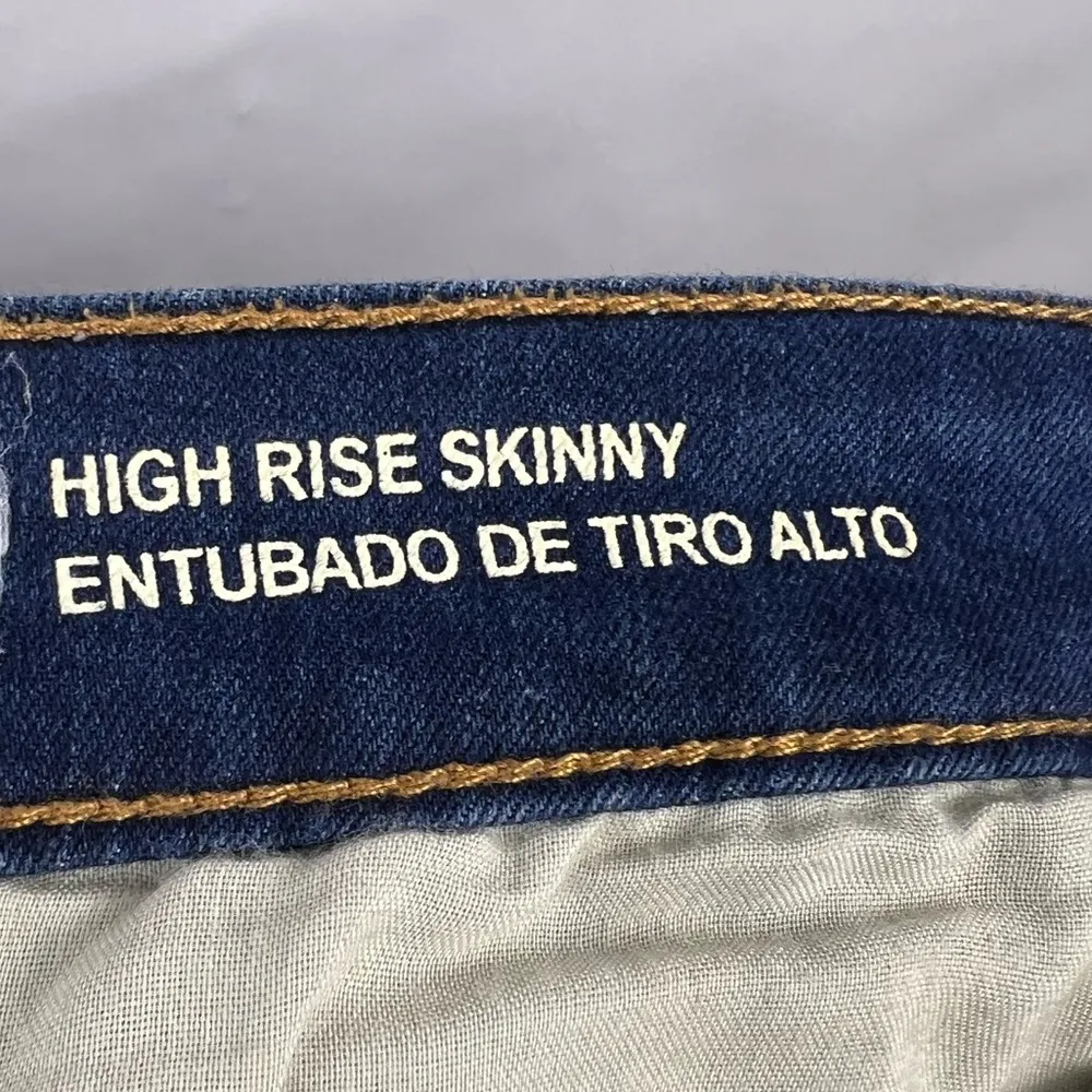 Wild Fable High Rise Skinny Jeans Blue Distressed Raw Hem Stretch Denim 16 - Image 10